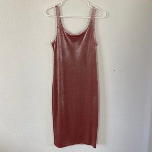 Dusty Rose Pink Velvet Bodycon Dress ZARA